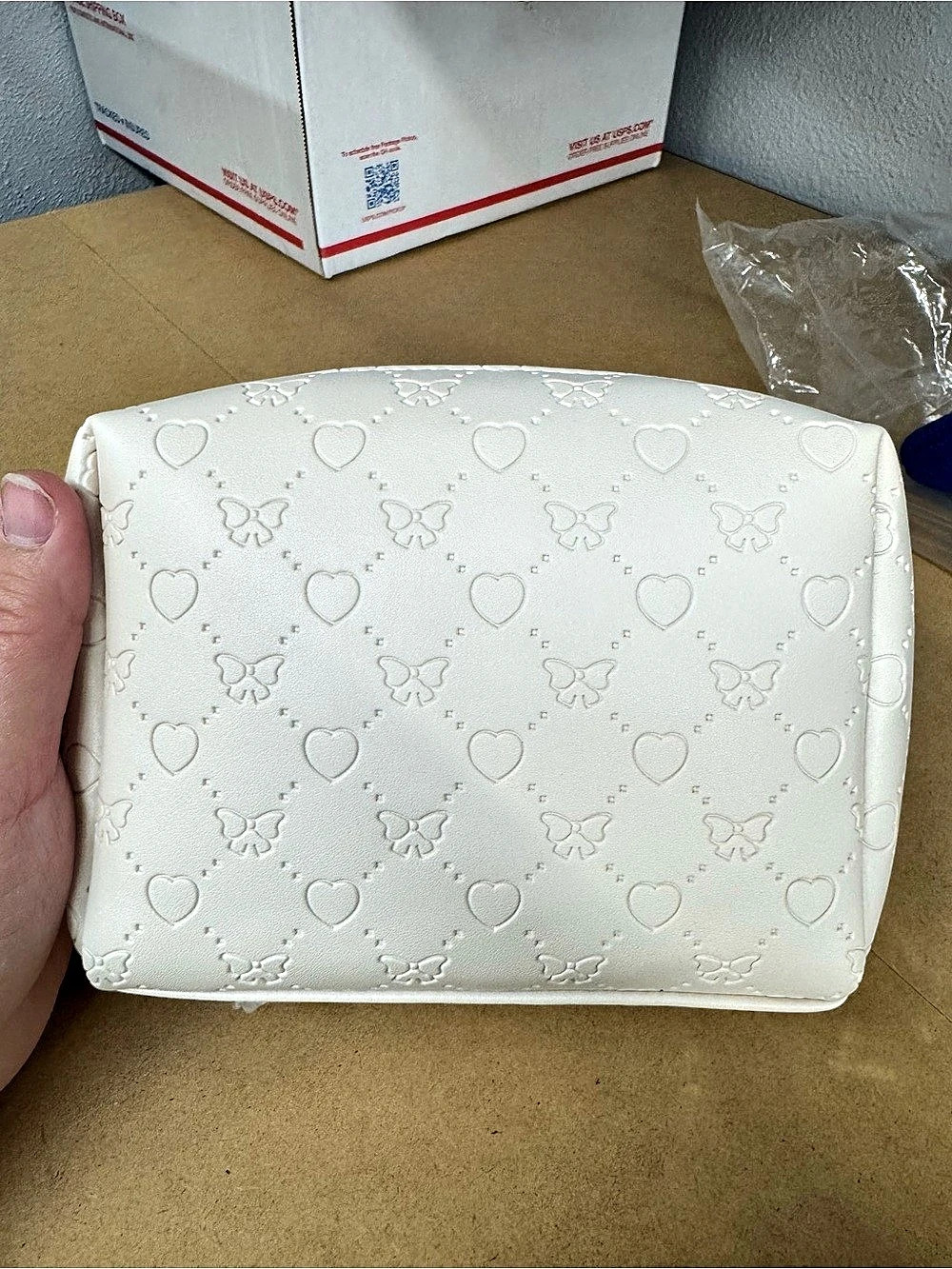 White Cosmetic Bag NWT